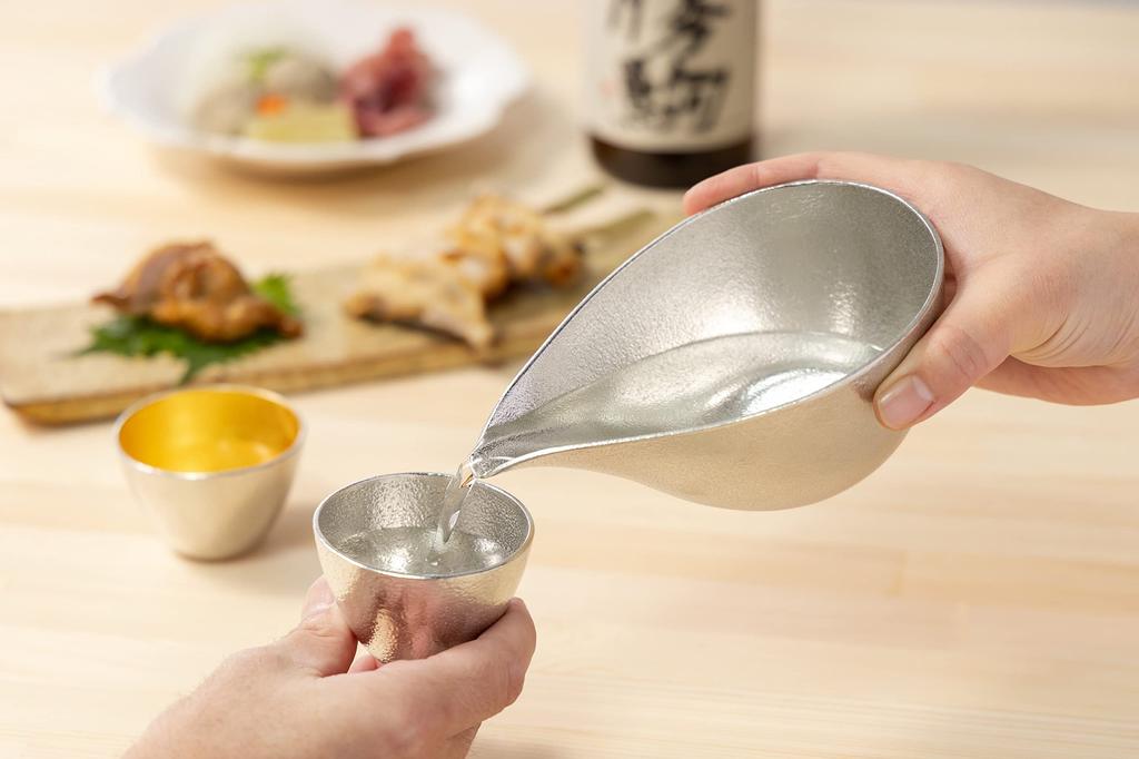 [Nousaku Washi Paper Wrapping] Tinware Sake Cup 90cc
