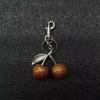 Cherry Bag Pendant Everyday Use Keyring for Ladies Fruit Shape Key Ring Jewelry Decoration for Phones and Wallets
