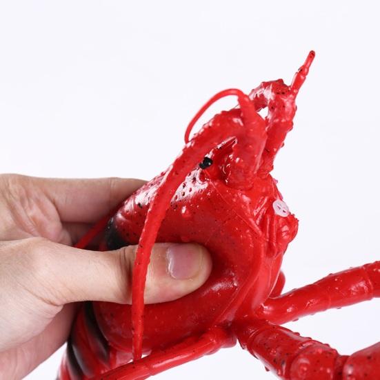 Simulated Lobster Model Squeaky Realistic Stress Relief Crab Squeeze Toy Home Office Desktop Decoration Photo Props