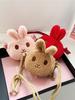 New Children's Cute Plush Rabbit Crossbody Bag Fashion Princess Coin Purse Trendy Accessory Bag Kids Crossbody Bags