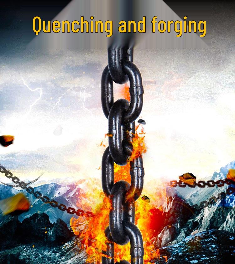 G80 Four-Leg Manganese Steel Lifting Chain with Butterfly Buckle, 30-Ton Capacity Rigging Wire Rope