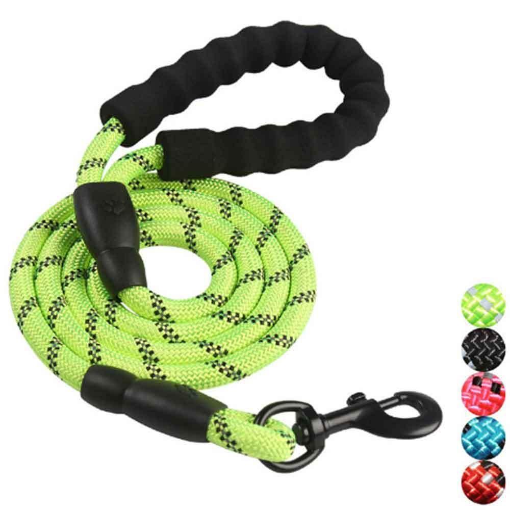 Pet dog leash set Reflective nylon round rope Adjustable dog leash