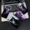 Beautiful Purple Butterfly Shockproof Phone Case for iPhone 17 Air 16 16E 15 Pro Max 14 Plus 13 Mini 12 Back Cover Anti Fall Fun