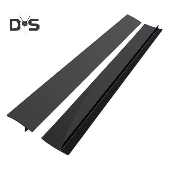 

1/2 шт. силиконовая заглушка для зазора между плитой и кухонной плитой, заполнитель зазора между плитой и духовкой, защита от проливания, водонепроницаемая, термостойкая, длинная, широкая, Т-образная уплотнительная лента 2pcs чёрный