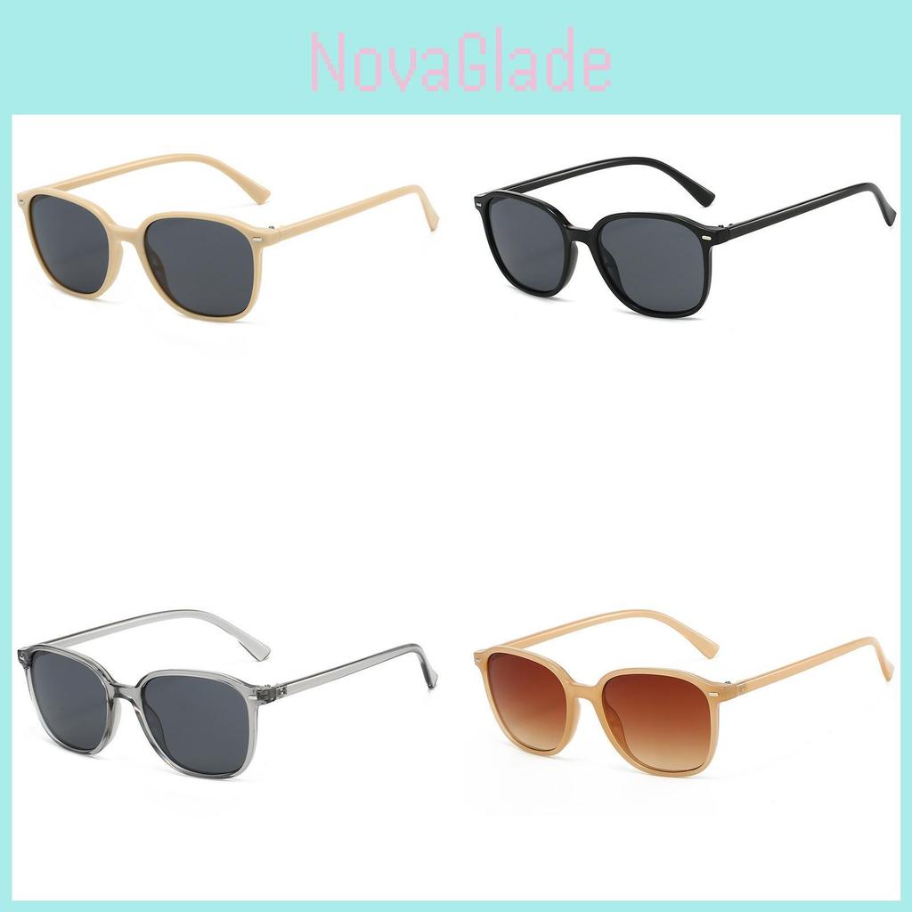 Fashion Uv400 Square Sunglasses For Men Women Black Frame With Gray Ac Lenses For Driving And Travel