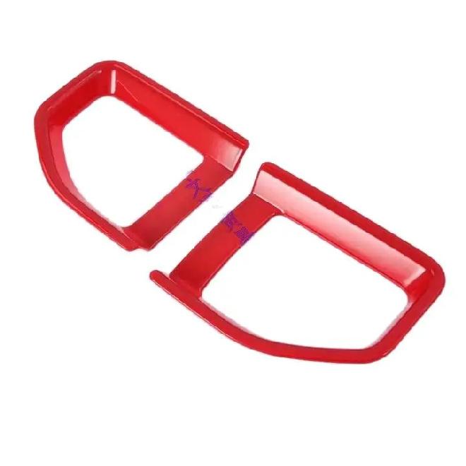 For Jeep Wrangler JL 2018-   ABS Chrome Rear Fog Light Red Lamp Cover Trim Molding Bezel Garnish Sticker