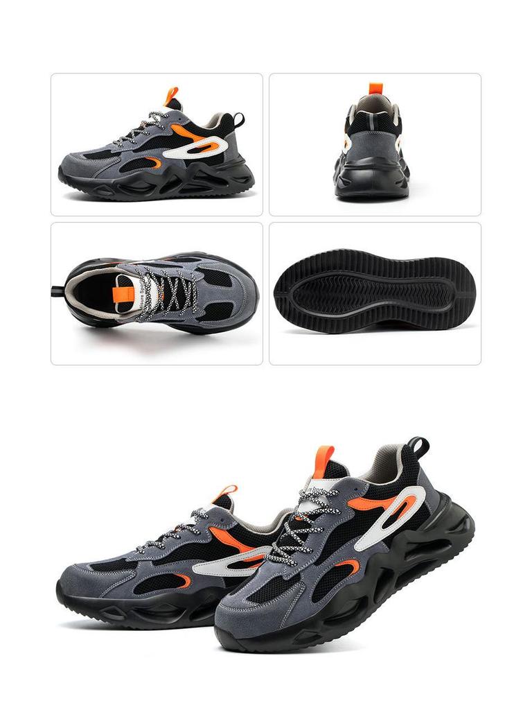 Unisex Summer Steel Toe Work Shoes: Lightweight, Anti-Smash, Anti-Puncture, Wear-Resistant Sole