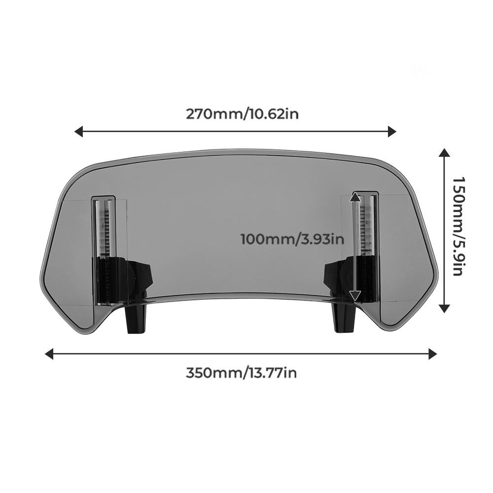 

Universal Motorcycle Windshield Adjustable Angle Motorcycle Wind Screen Auto Style C-Gray