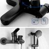 Bathtub Faucet Black Shower Faucet Mixing Valve Side-opening Triple Faucet Hot and Cold Mixer Faucet Bathroom Accessories