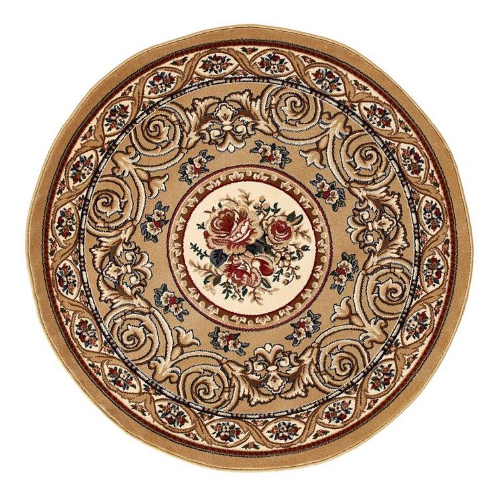 European-Style Round Rug Ideal for living rooms, dining areas, and office chairs Non-slip decorative floor mat