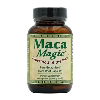 Reine gelatinierte Maca-Wurzel-Kapseln 600 mg, 60 Kapseln