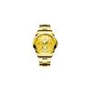 JewelryWe Men's Formal Business Watch Round Dial Analog Display Quartz Timepiece Gold