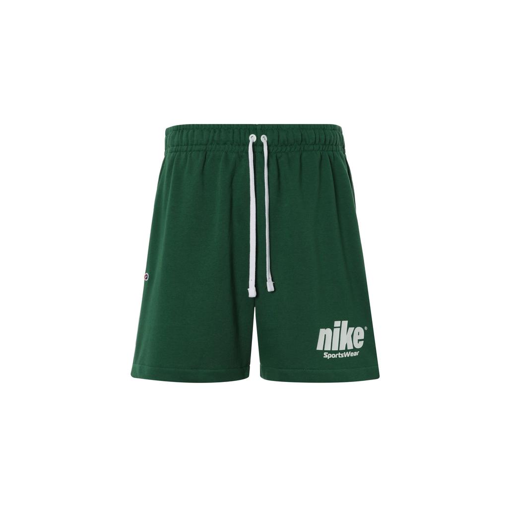 Nike Sportswear Club French Style Comfortable Letter Print Drawstring Casual Shorts Men Shorts Canyon-Green HQ1642-341