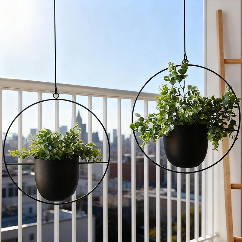 European Wrought Iron Hanging Hydroponic Planter for Spider Plants