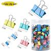 Multicolor Metal Long-Tail and Black Tail Clip Set for Binding and Stationery