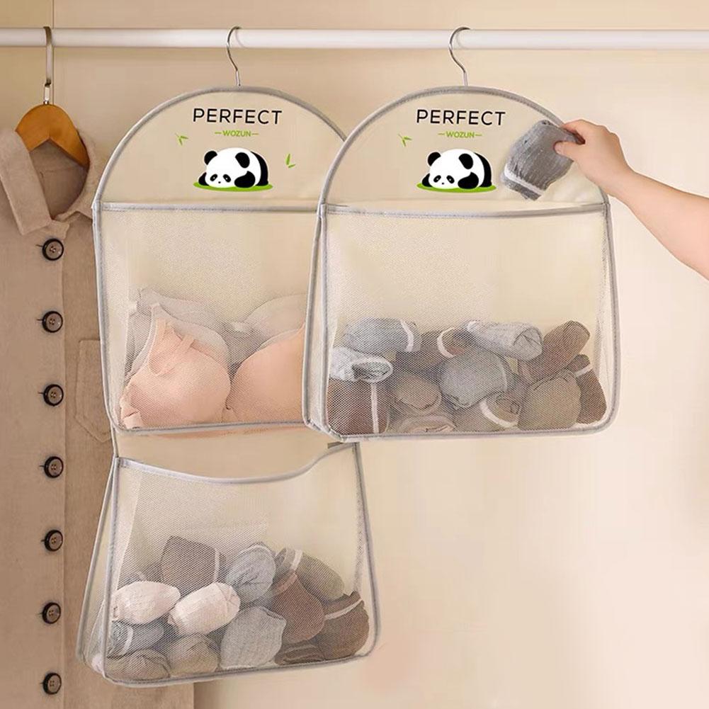 Storage Hanging Bag Underwear Socks Storage Bag Hanging Underwear Storage Net Closet Dormitory Organizer Behind Door Storage Bag