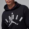 Jordan Letter Print Hooded Pullover Sweatshirt Men Tops Black FD7416-010