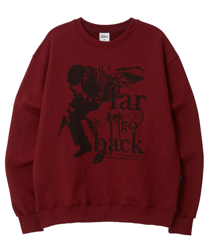 Nasttingijeubeleoldaenmi Vintage Artwork Sweatshirt_Burgundy