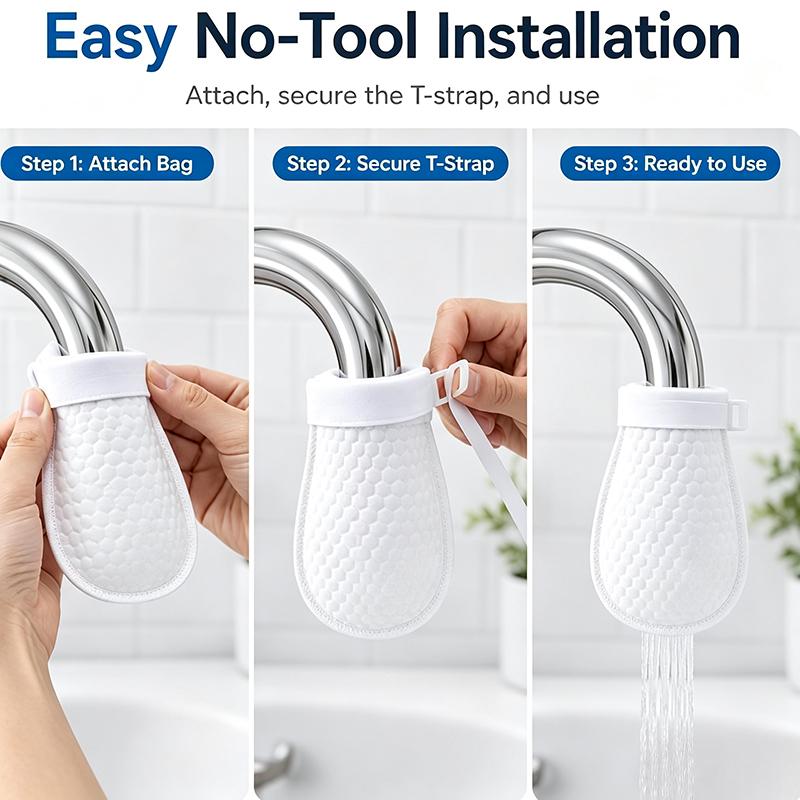 Portable Faucet Filter Cotton Water Purifier Thickened Splash-proof Disposable for Travel Hotel Stay Water Use