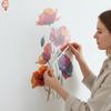 1Pc Painted Flowers Wall Stickers For Living Room Bedroom Background Wall Decor Home Decorative Stickers Wall Decals Mural