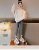 Girls' Gray Winter Leggings: Warm, Plus-Velvet, Thickened Tights for Autumn/Winter