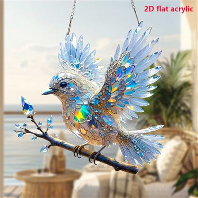 2D Birdy Acrylic Living Room Garden Pendant Holiday Scene Decoration Pendant Gift 20cm