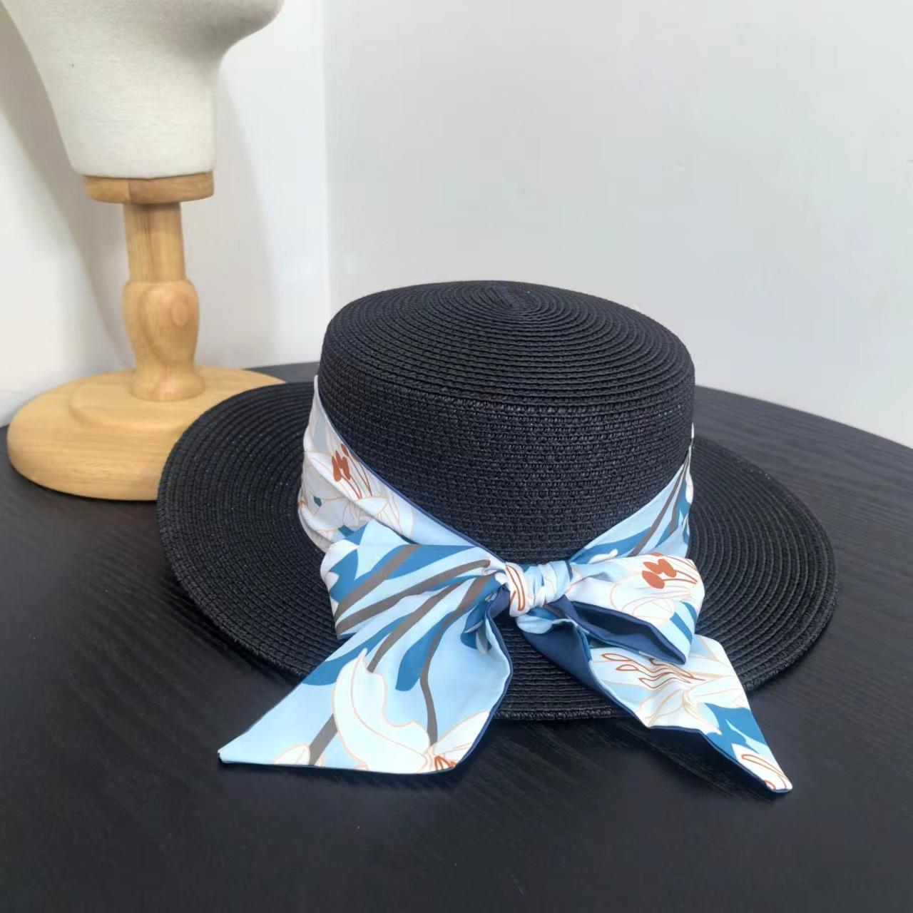 

Пляжный отдых играть коралловый узел шляпа-ведро прилив лето небольшой свежий богемный ветрозащитный солнцезащитный соломенная шляпа M（56-58cm）