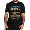 Male Brand Tshirts Retro I Have Two Titles Dad and Grandpa T Shirt Papa Papy Father Gift Tshirt for Men Cotton Oneck Tshirt