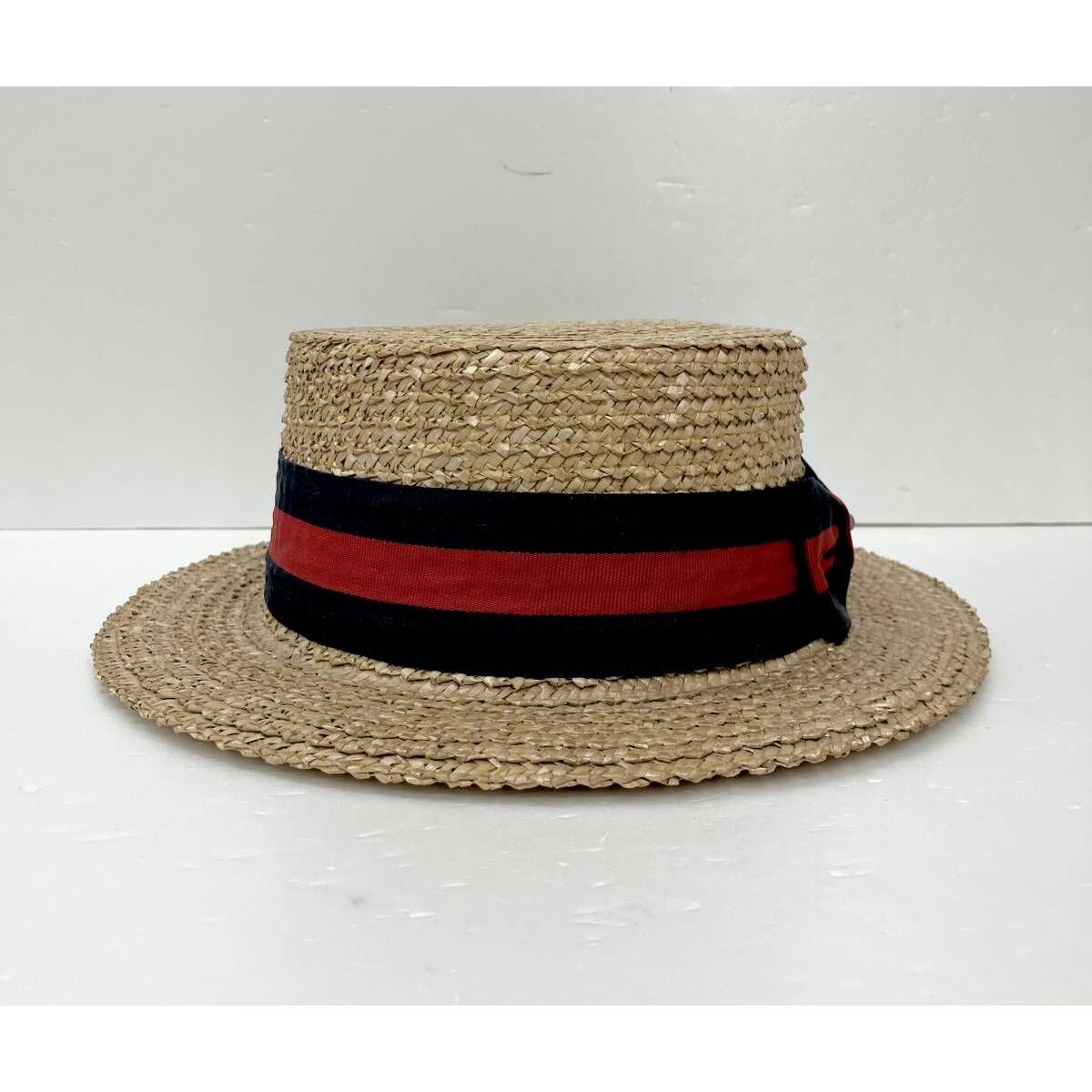 Used STETSON Straw Hat Boater Hat 2938508 XL Beige Summer