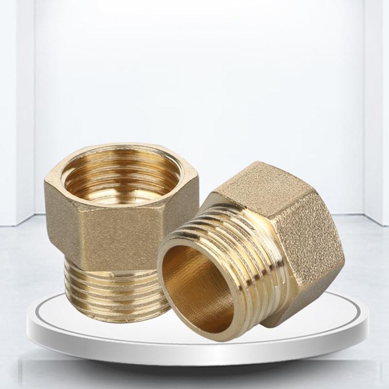 6pcs/set Versatile Brass Adapter Thread Hose Connector Hose Reducer Quick Fixing Heavy Duty for Water Supply Lines
