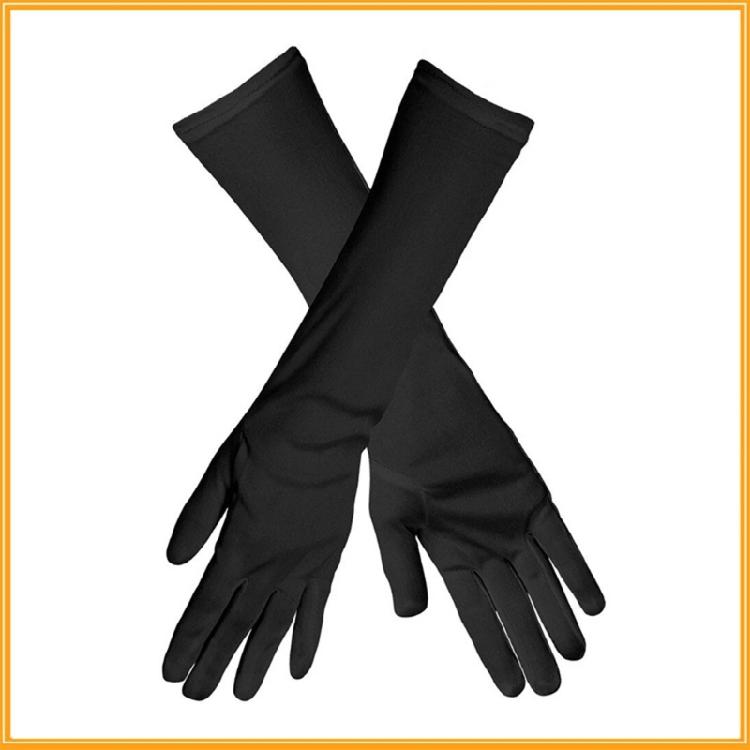 Elbow Length Sleeve Evening Gloves For Women Stretchy Soft Red Vintage Themed Event Accessories
