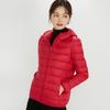 Women's Plus Size Lightweight Hooded Down Jacket - 90% Thin White Duck Down, Autumn/Winter Fashionable Outerwear