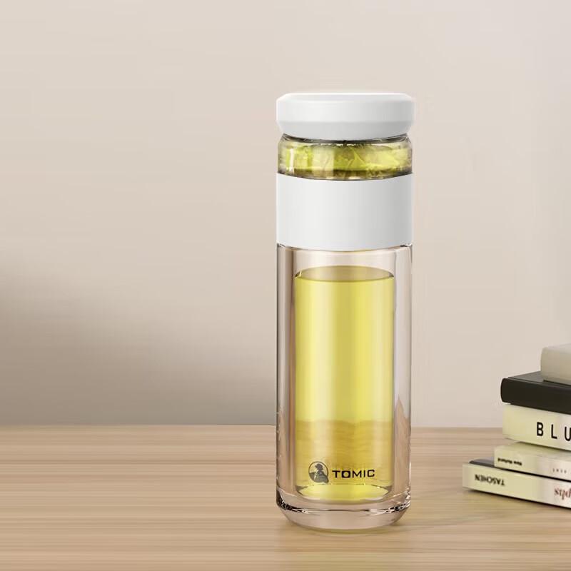 TOMIC TG80703Ti Double-Layer Borosilicate Glass Tea Infuser Cup