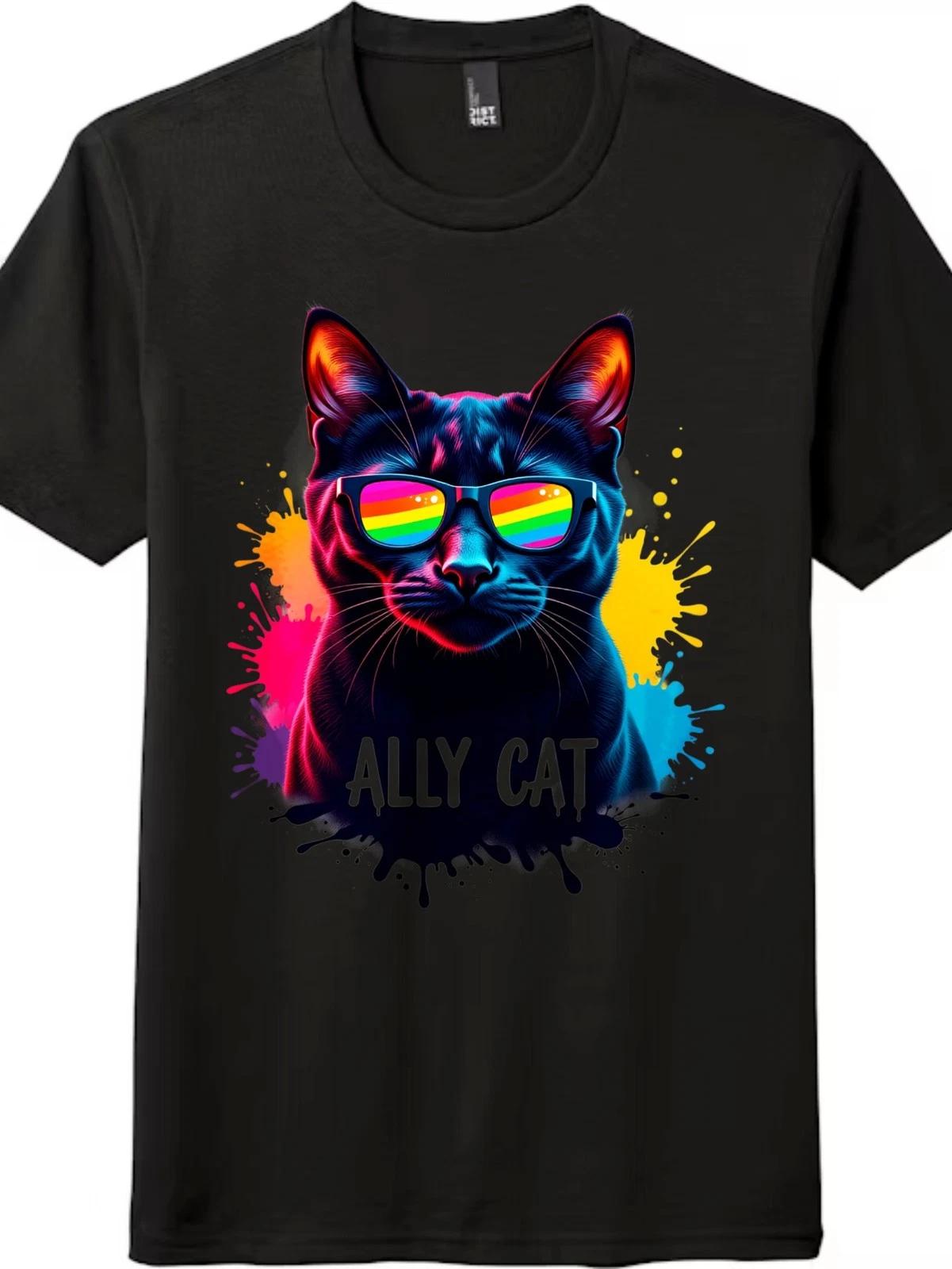 Ally Cat Casual Cartoon kids boys T-Shirt-Unisex Daily Graphic Gift for Cat Lovers kids boy kids boy tee 150