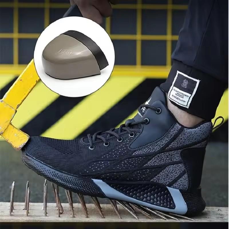 Fashion Safety Shoes Men Boots Indestructible Work Shoes Puncture Proof Work Boots Men Sneakers Steel Toe Shoes Safety Boots New