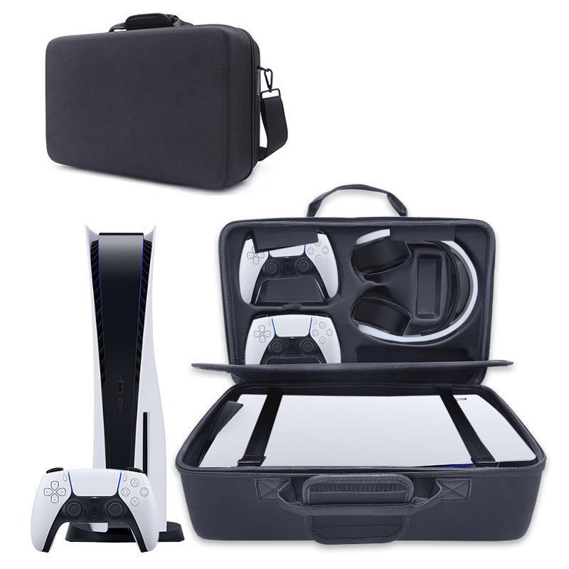 For Sony PS5 Game Console Portable Carrying Bag Shockproof Storage Case with Shoulder Strap