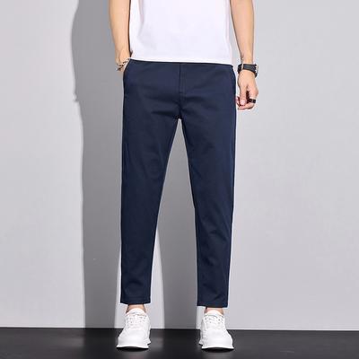 Letnie spodnie casualowe Moda Nowe spodnie cropped z prostą nogawką dla chłopców Spodnie Slim i wszechstronne dla mężczyzn