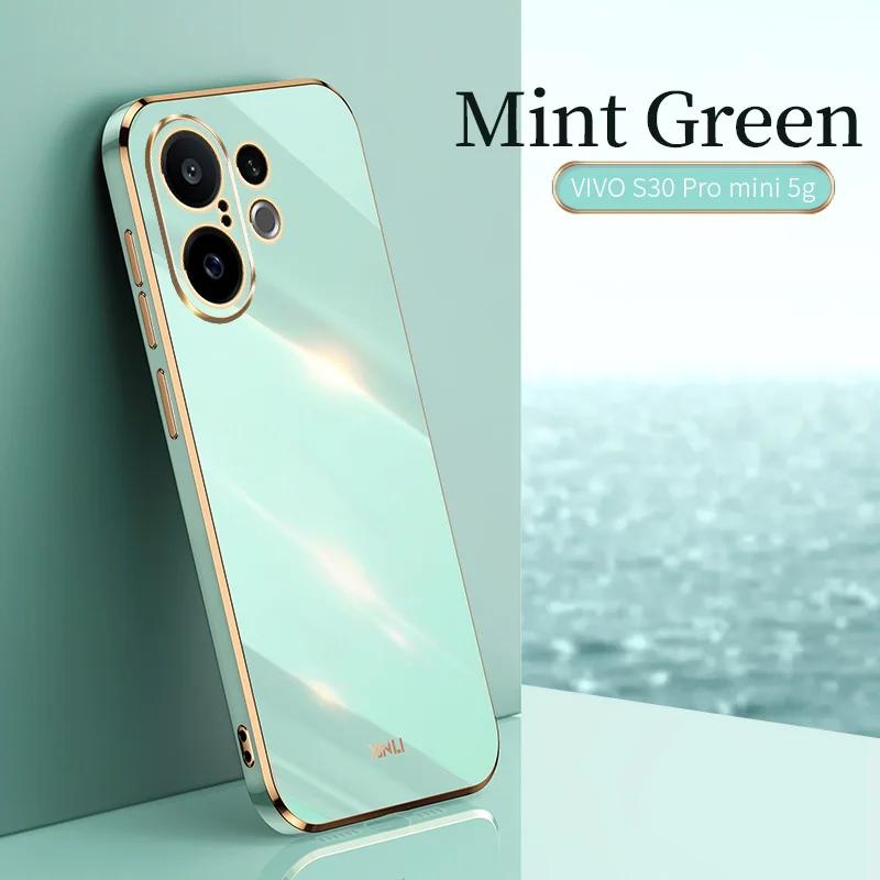 Funda Suave de TPU Trenzada 6D para VIVO X200 FE S30 Pro Mini Cubierta Trasera Suave de Silicona Galvanizada a Prueba de Golpes para VIVO S30 Pro Mini