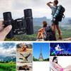 Folding Pocket Binoculars Compact Travel Mini Telescope HD Bak4 Optics Lenes Easy Focus 40*22 Colour Black