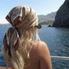 Lenço de Cabeça de Seda Cetim Paisley de Luxo Para Mulheres Lenço com Estampa Xadrez Lenços de Pescoço Xales Quadrados e Lenços de Enrolar Para Senhoras 70cm