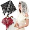 Vintage Lace Flower Hair Scarf Shawl Cute Triangle Head Scarf Bandanas for Women  Photography