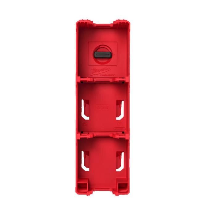 Porte Batterie - MILWAUKEE - M18 Packout - Rouge - 10,2 x 10 x H33 cm - Mixte
