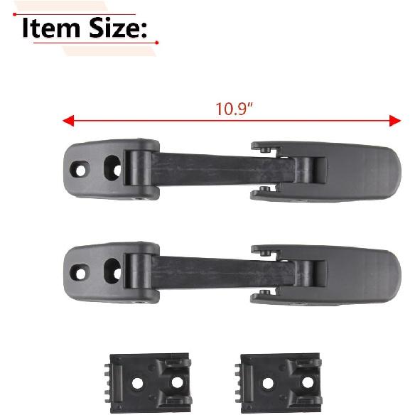 RLB-HILON 1Pair Hood Latch Compatible With Kenworth T170 T270 T330 T370 T660, For Peterbilt 325 335 337 340 348 384 386 567 569 579, For Mack CH612