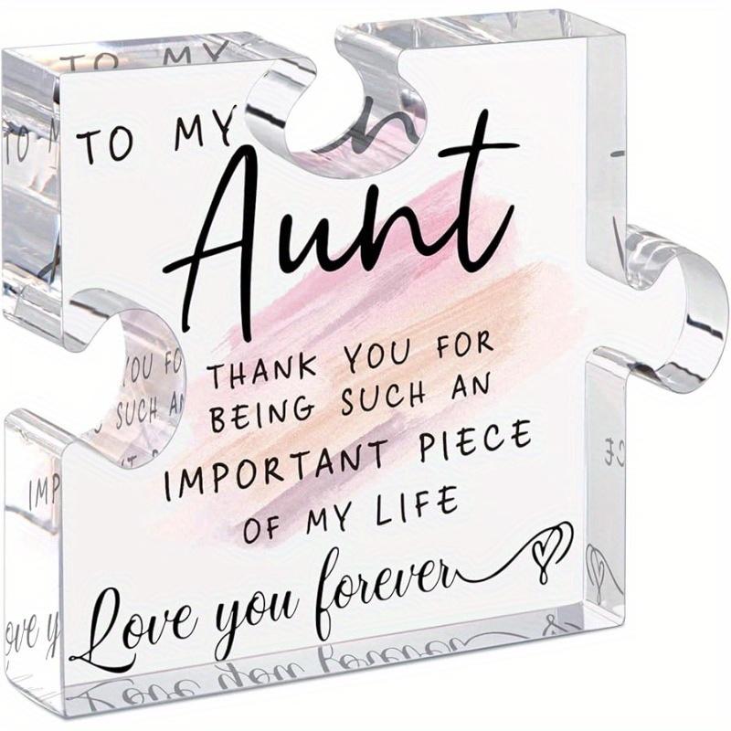 

LukieJac Aunt Puzzle Plaque - Unique Birthday & Mother s Day Gift from Niece чистый