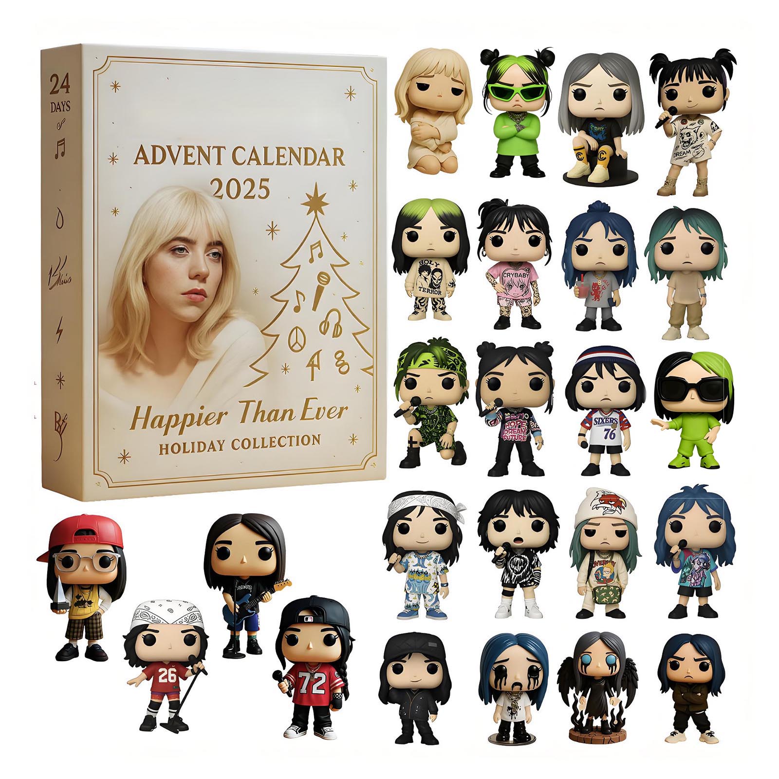 

Календарь обратного отсчета включает 24 подарка, календарь обратного отсчета и подарок-сюрприз One Size