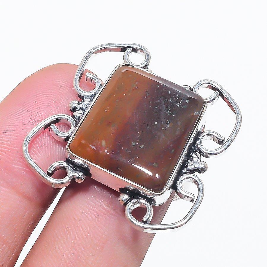 

Natural Mookaite Gemstone Handmade 925 Sterling Silver Jewelry Ring Size 7 g1b73