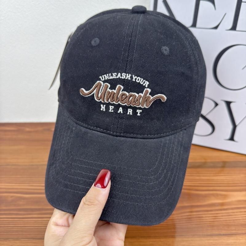 Letter Embroidery Autumn Baseball Cap For Men And Women, Wide Brim, Small Face, Big Head Circumference, Peaked Cap