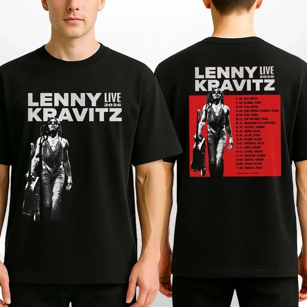 Lenny Kravitz Tour Dates Live 2026 Across Europe T-Shirt Unisex T-Shirt XXXL