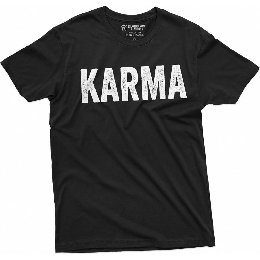 

Футболка Карма Мужская Женская Унисекс Футболка Подарок Кармы Футболка на День Рождения Футболка для Парня Мужа S чёрный
