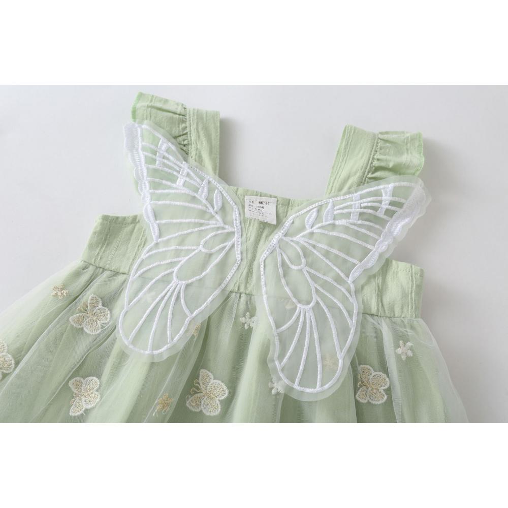 Girls' Dress Spring Summer New Baby Girl Pastoral Style Dress Baby Children's Princess Dress